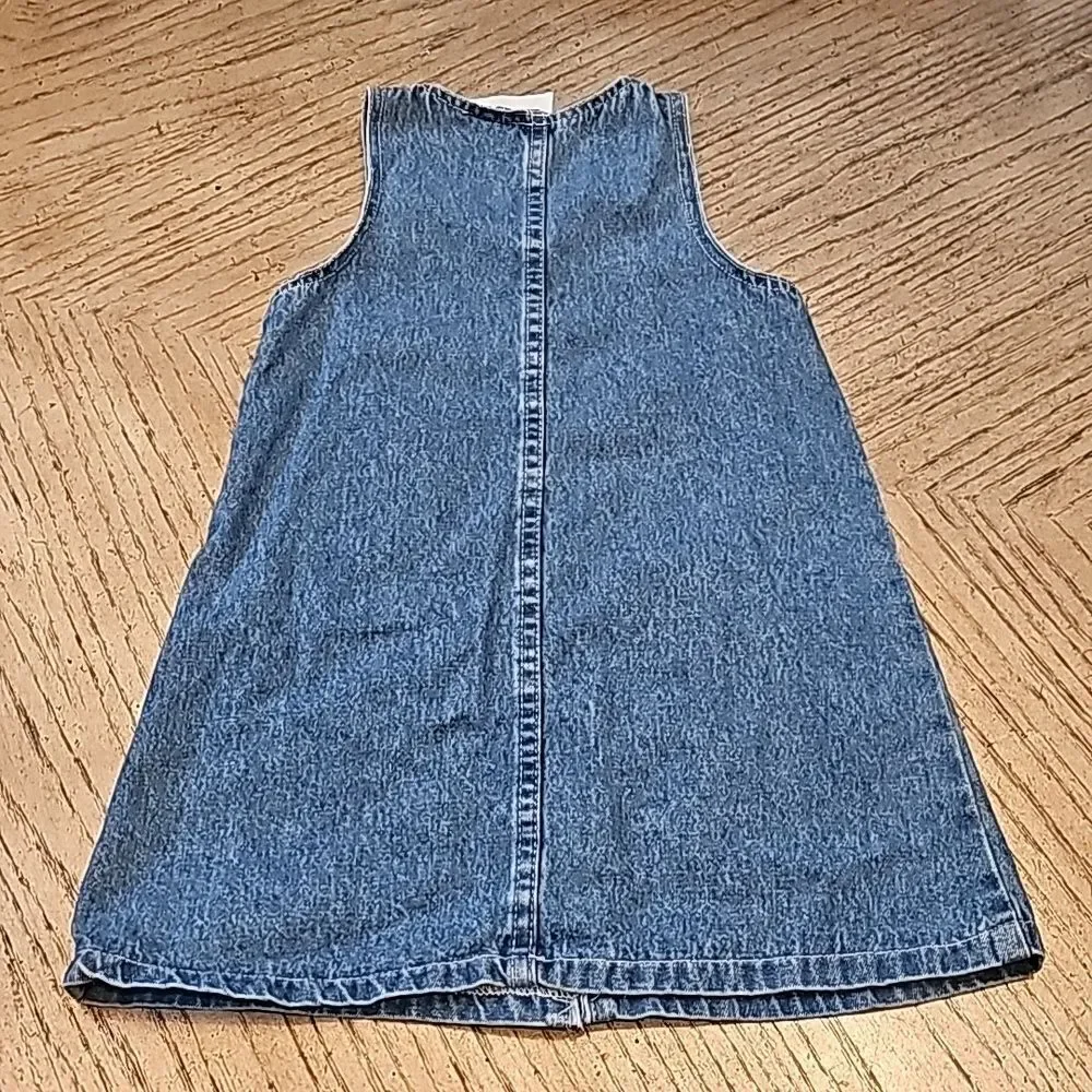 Girls vintage denim zip up dress 4T